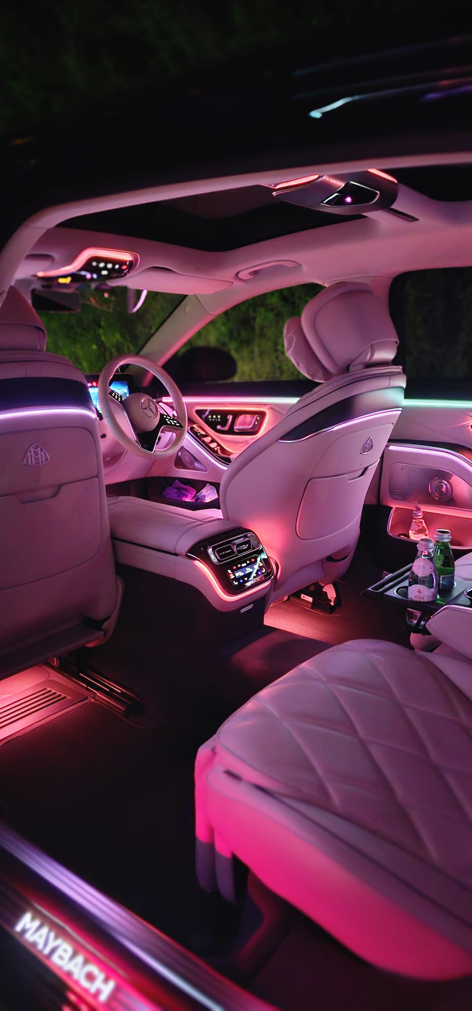 Mercedes-Maybach S-Class cabin with ambient lighting